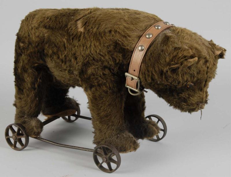 Bear on Wire Platform Toy on Wheels.