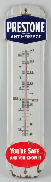 Porcelain Prestone Anti-Freeze Thermometer.