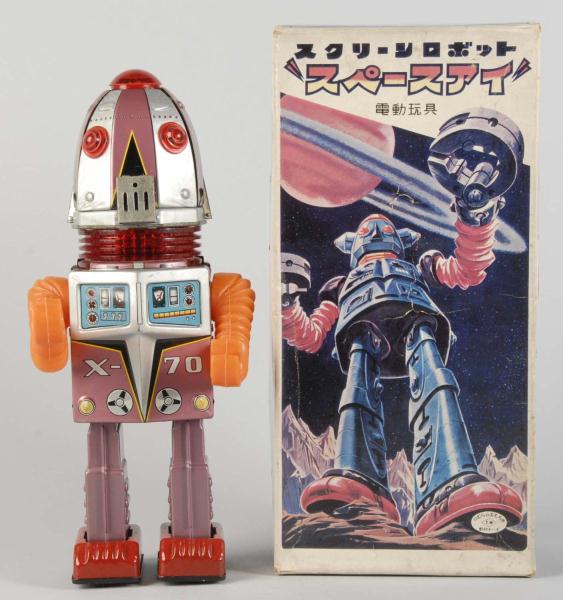 Tin Litho X 70 Space Robot Battery Operated 112e4f