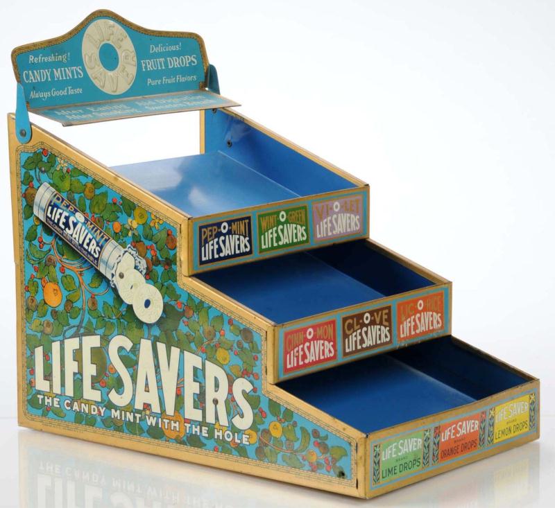 LifeSavers Tin Counter Display. 
Description