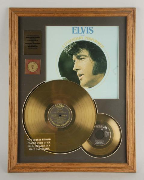 Framed Elvis Gold Plated Record 112e93