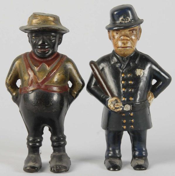 Lot of 2 Cast Iron Figural Still 112e9d