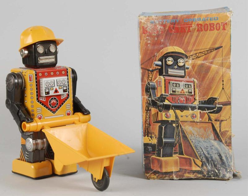 Tin Busy Cart Robot Battery-Operated