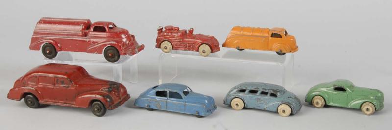 Lot of 7 Cast Iron Vehicle Toys  112ed0