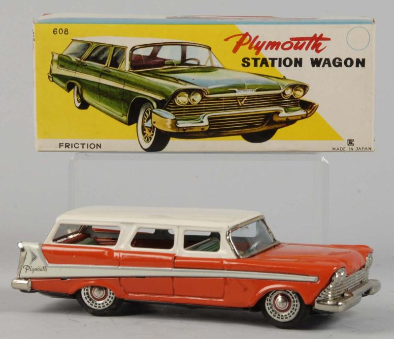 Tin Litho Plymouth Station Wagon