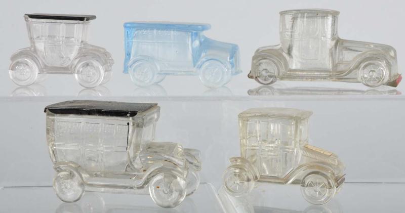 Lot of 5 Glass Automobile Candy 112f01