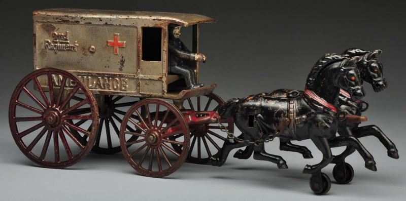 Cast Iron Harris Ambulance Horse Drawn 112efd