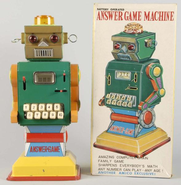 Tin Litho Answer Game Machine Battery-Op