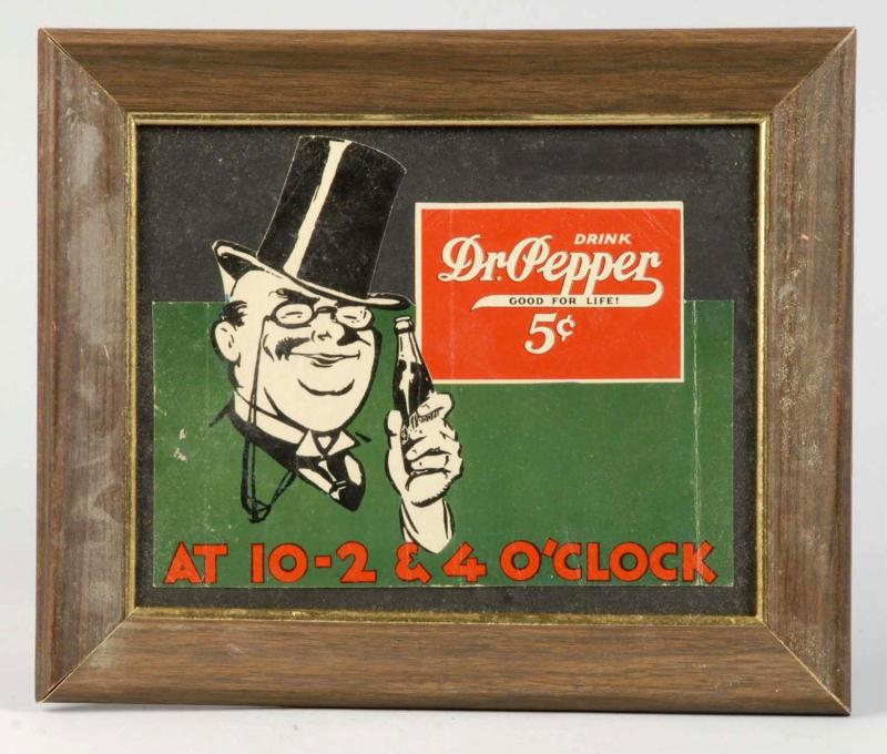 Cardboard Dr Pepper Die Cut Sign  112f14