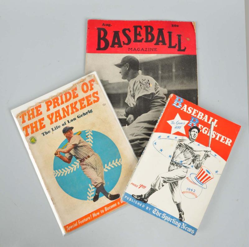 Lot of 3: Magazines with Lou Gehrig.