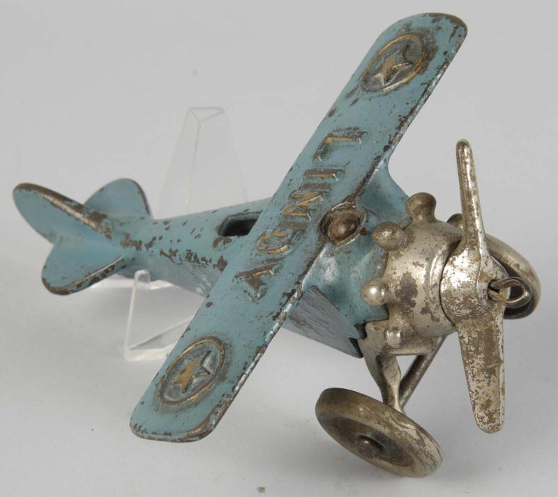 Cast Iron Hubley Lindy Airplane 112f2a