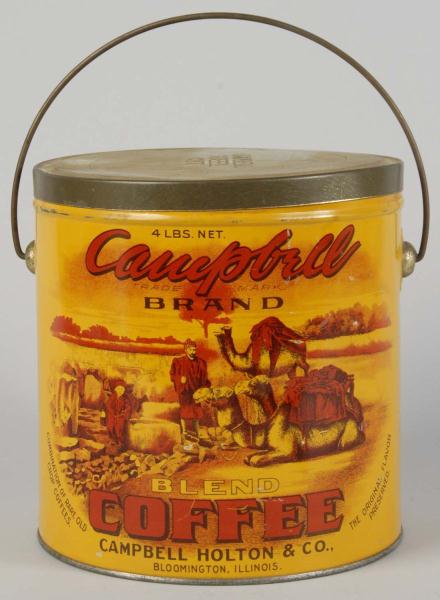 Yellow 4 lb Campbell Coffee Pail  112f3c