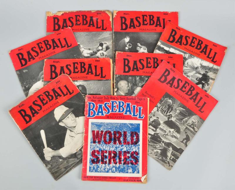 Lot of 9 1940s 50s Issues of Baseball 112f6f