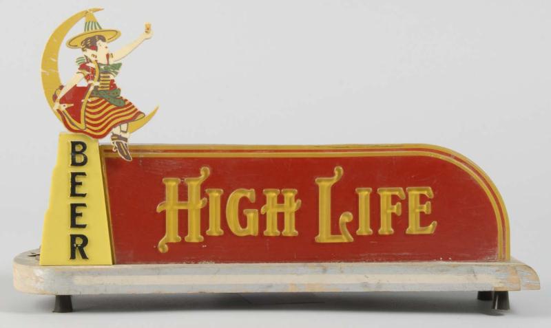 High Life Beer Light-Up Sign. 
Description