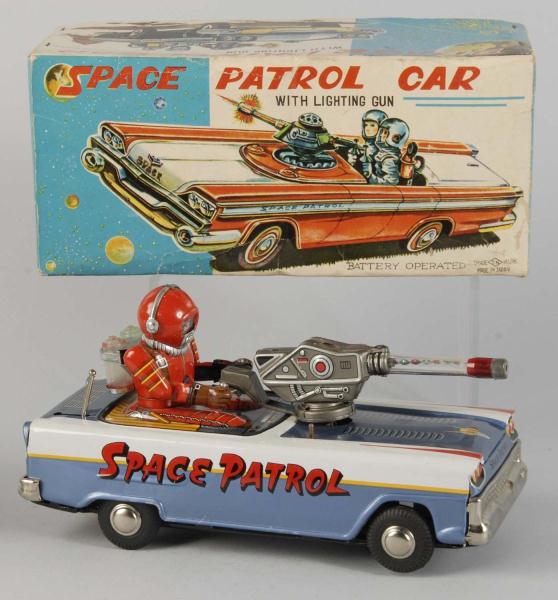 Tin Litho Space Patrol Car Battery Op 112f8b