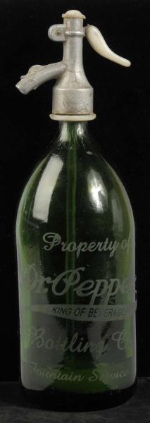 Dr. Pepper Seltzer Bottle. 
Description