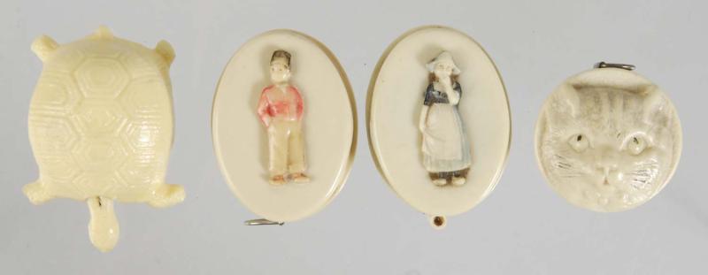 Lot of 4: Celluloid Figural Sewing