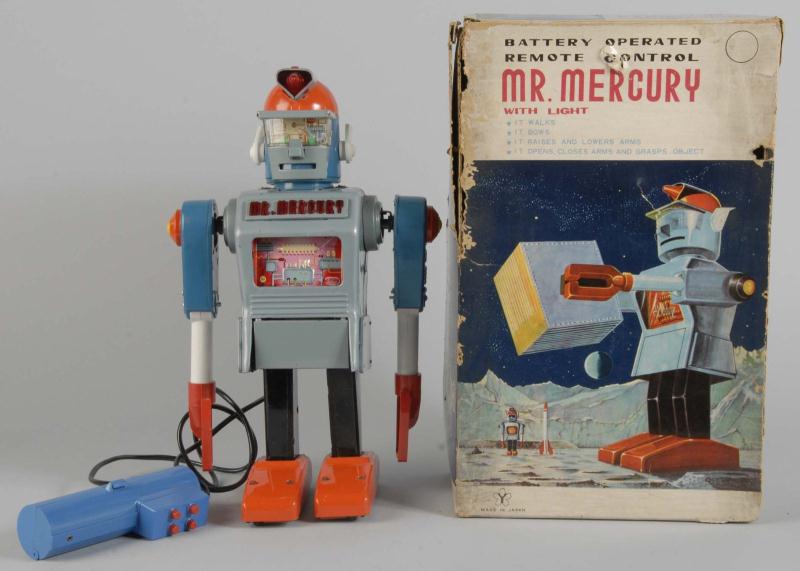 Tin Mr. Mercury Robot Battery-Operated