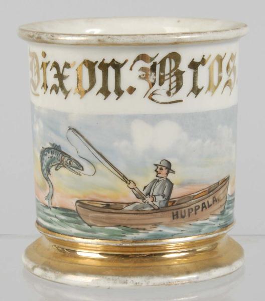 Man Fishing in Boat Shaving Mug  113018