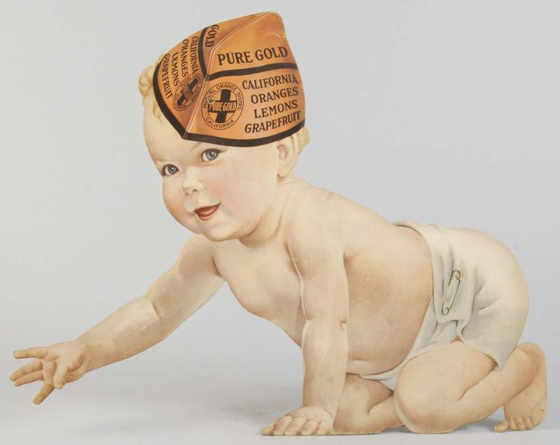 Cardboard Pure Gold Crawling Baby 11301d