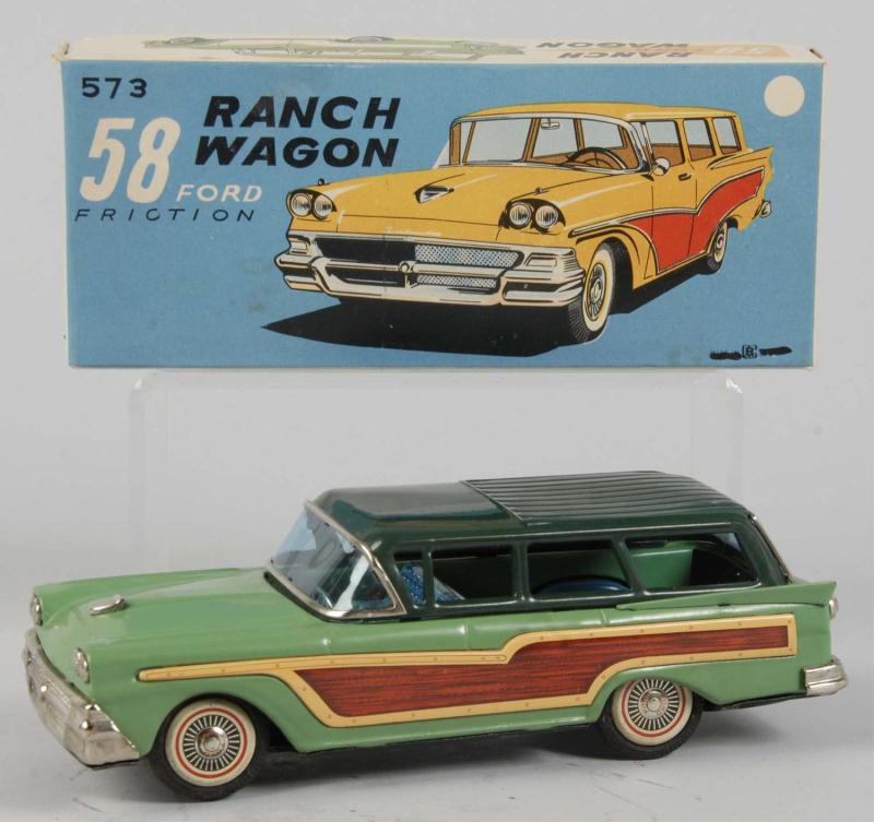Tin Litho Ford Ranch Wagon Friction 113014