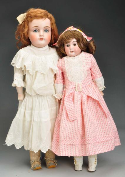 Lot of 2: German Bisque Child Dolls.