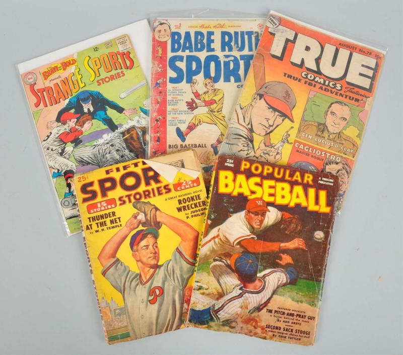 Lot of 5 Baseball Themed Pulps 113086