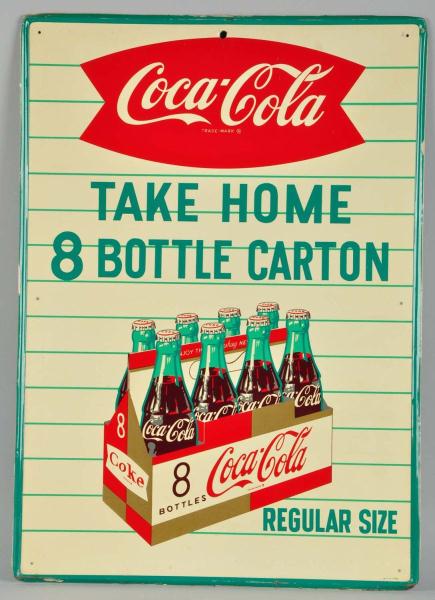 Tin Coca-Cola Sign with 8-Pack