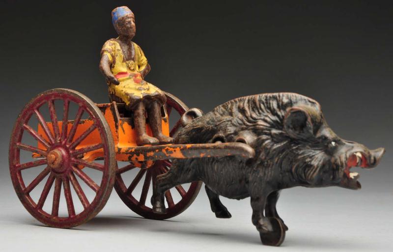 Cast Iron Kenton Wild Boar Cart 11309c