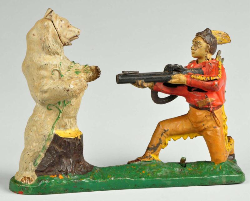 Cast Iron Indian Shooting Bear Mechanical