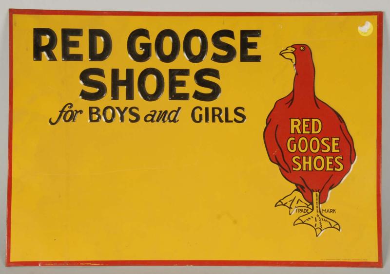 Embossed Tin Litho Red Goose Shoes