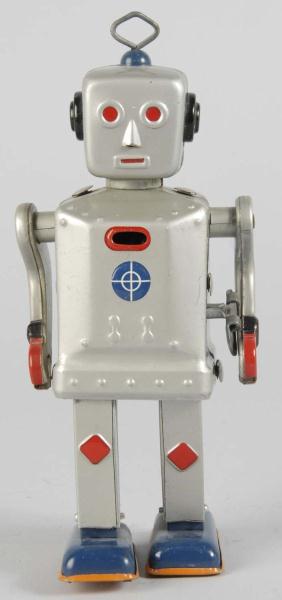 Tin Flashy Jim Robot Wind Up Toy  1130d3