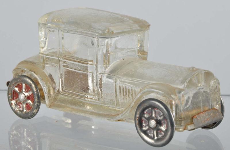 Glass Sedan Automobile Candy Container.