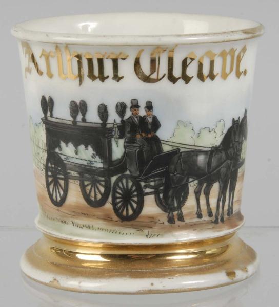 Horse Drawn Hearse Shaving Mug  11318b