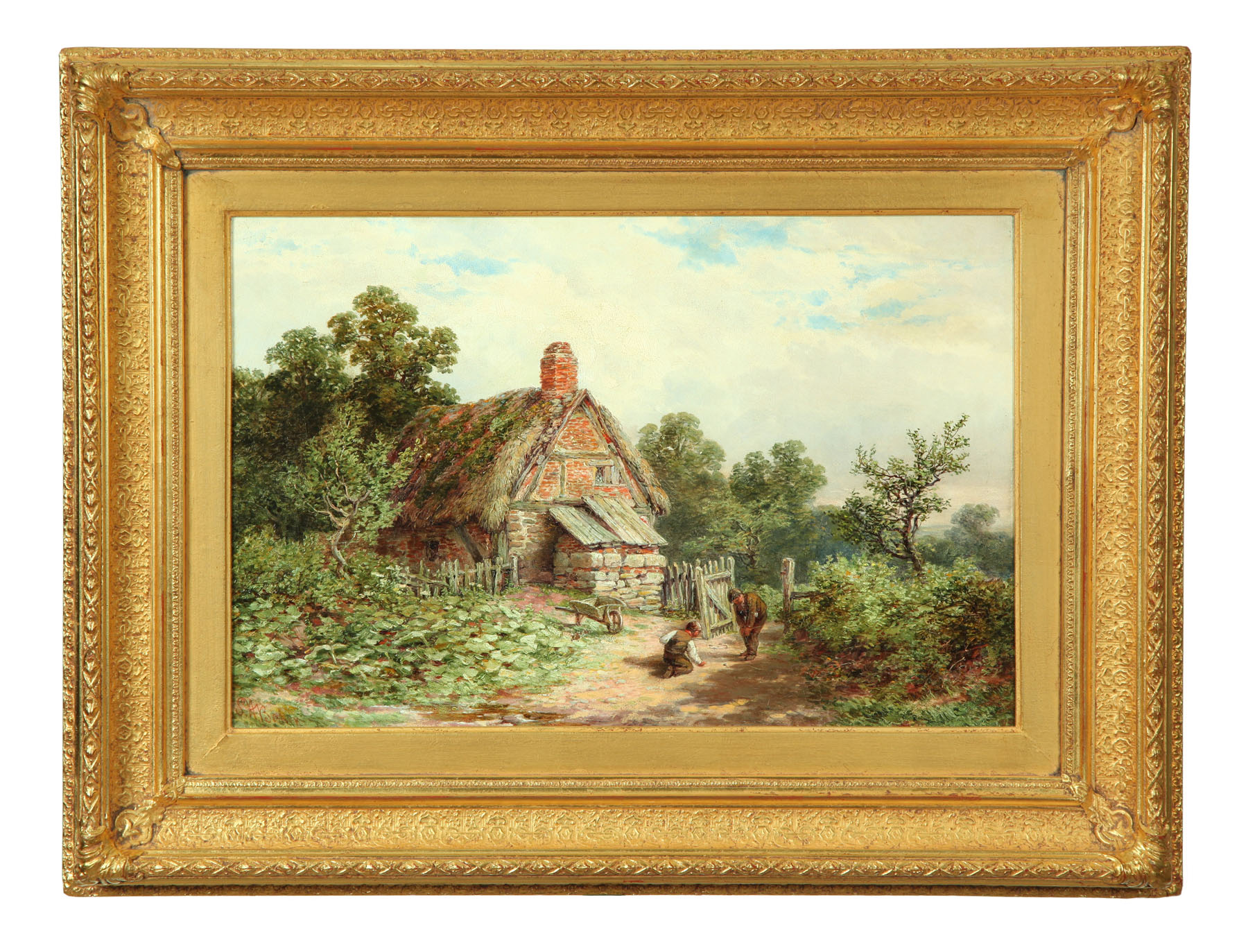 COTTAGE SCENE BY SAMUEL H. BAKER