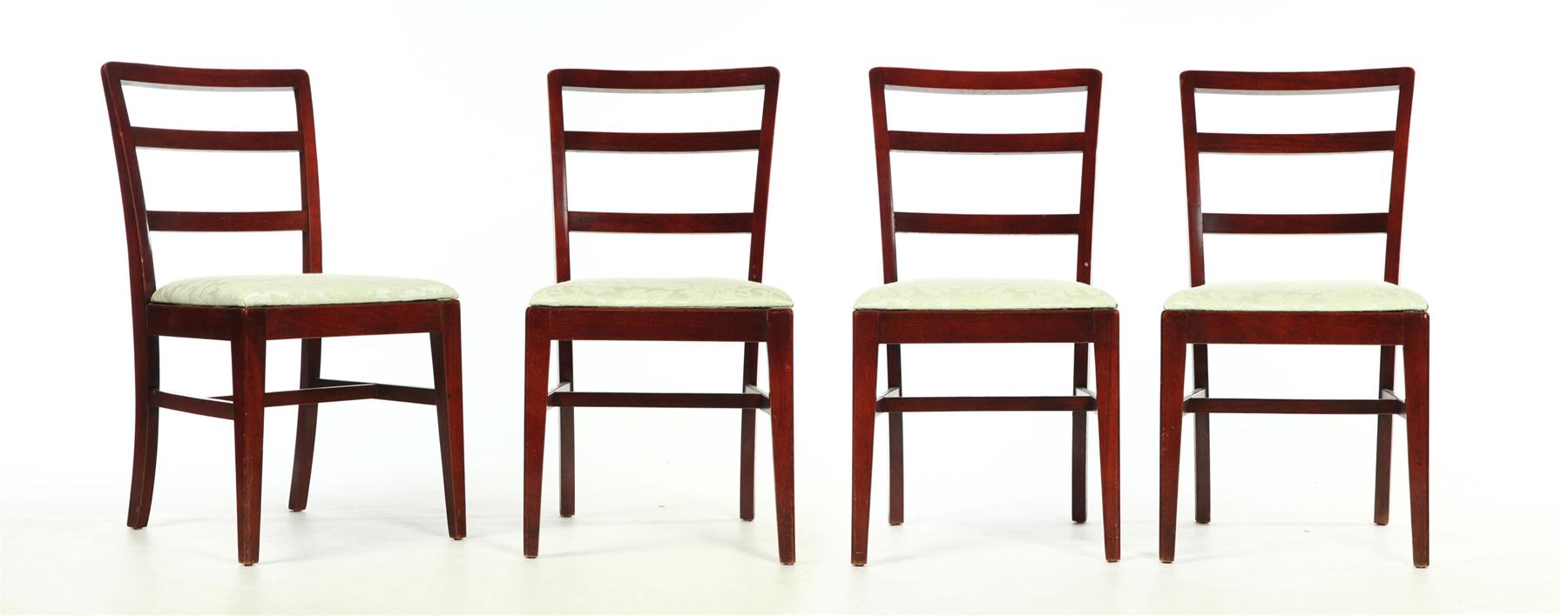 SET OF FOUR DINING CHAIRS.  Twentieth