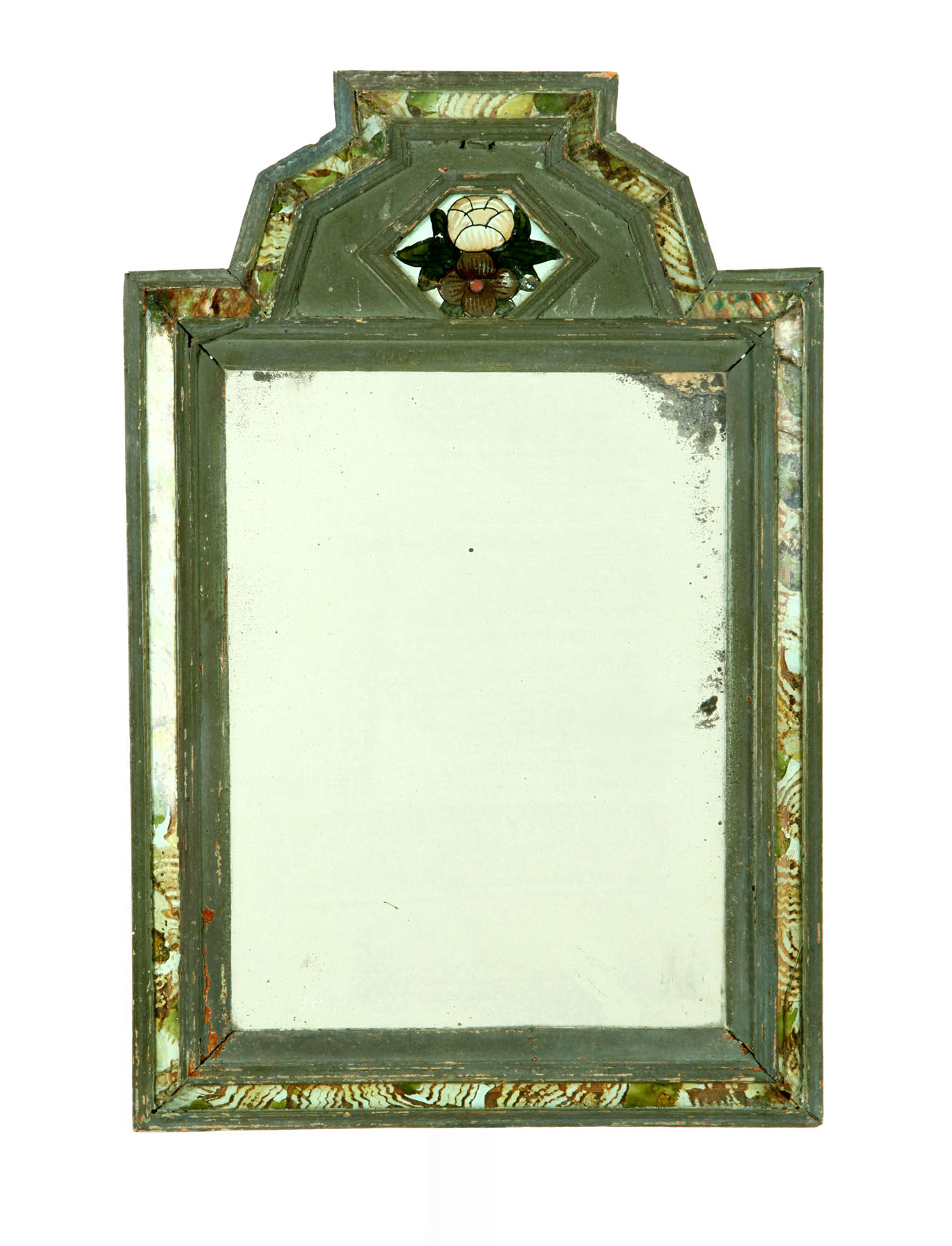 COURTING MIRROR.  American  early 19th