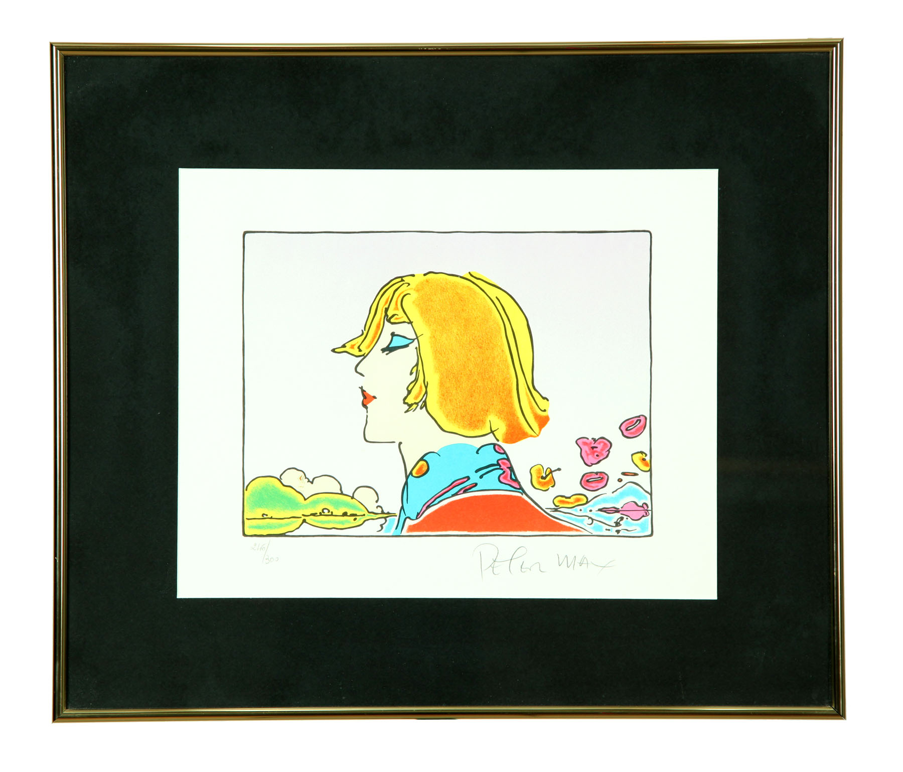 PORTRAIT PRINT BY PETER MAX AMERICAN 1136bc