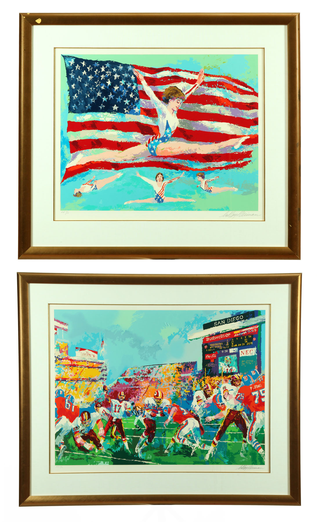 TWO PRINTS BY LEROY NEIMAN AMERICAN 1136be