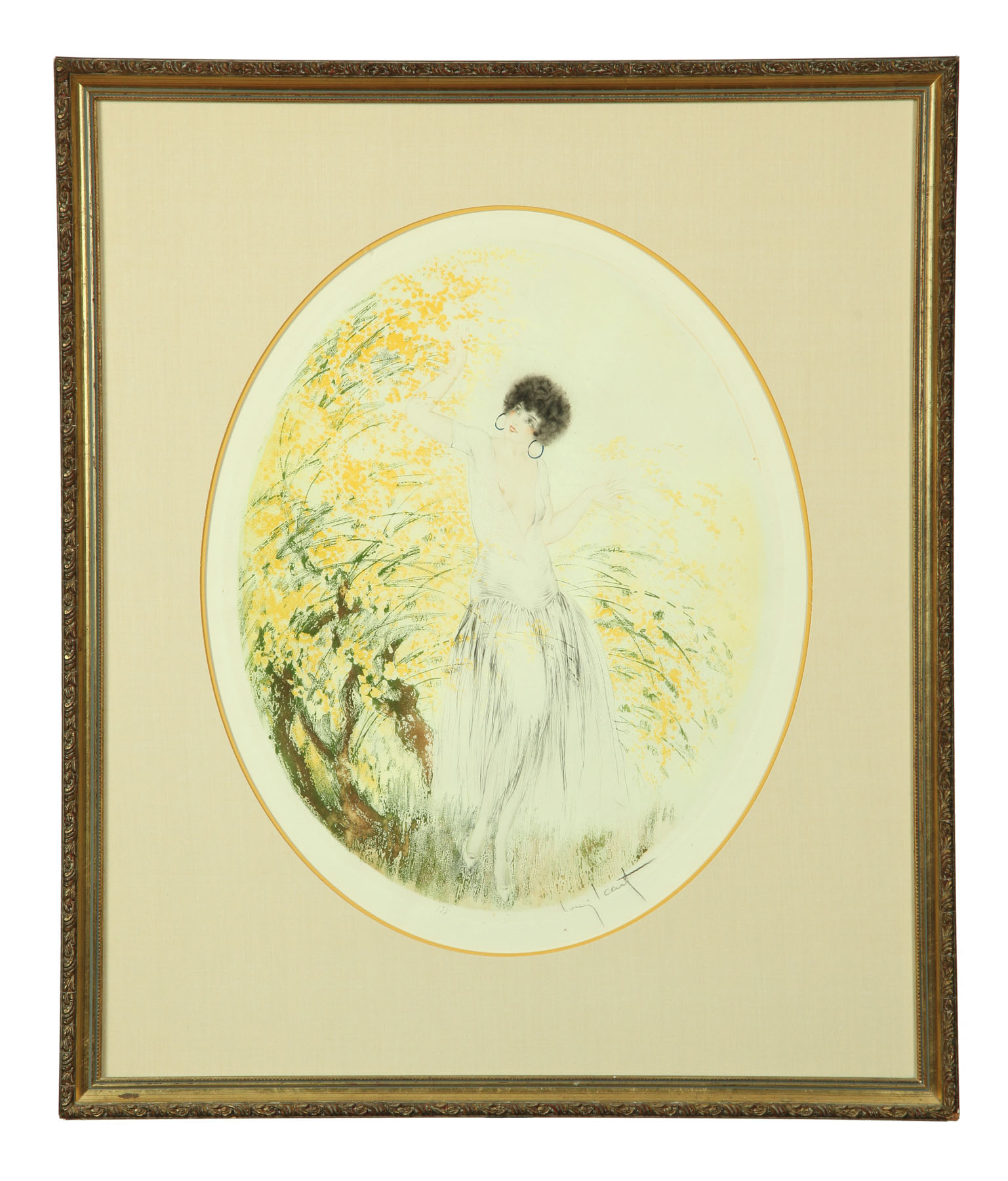 PRINT OF A WOMAN BY LOUIS ICART