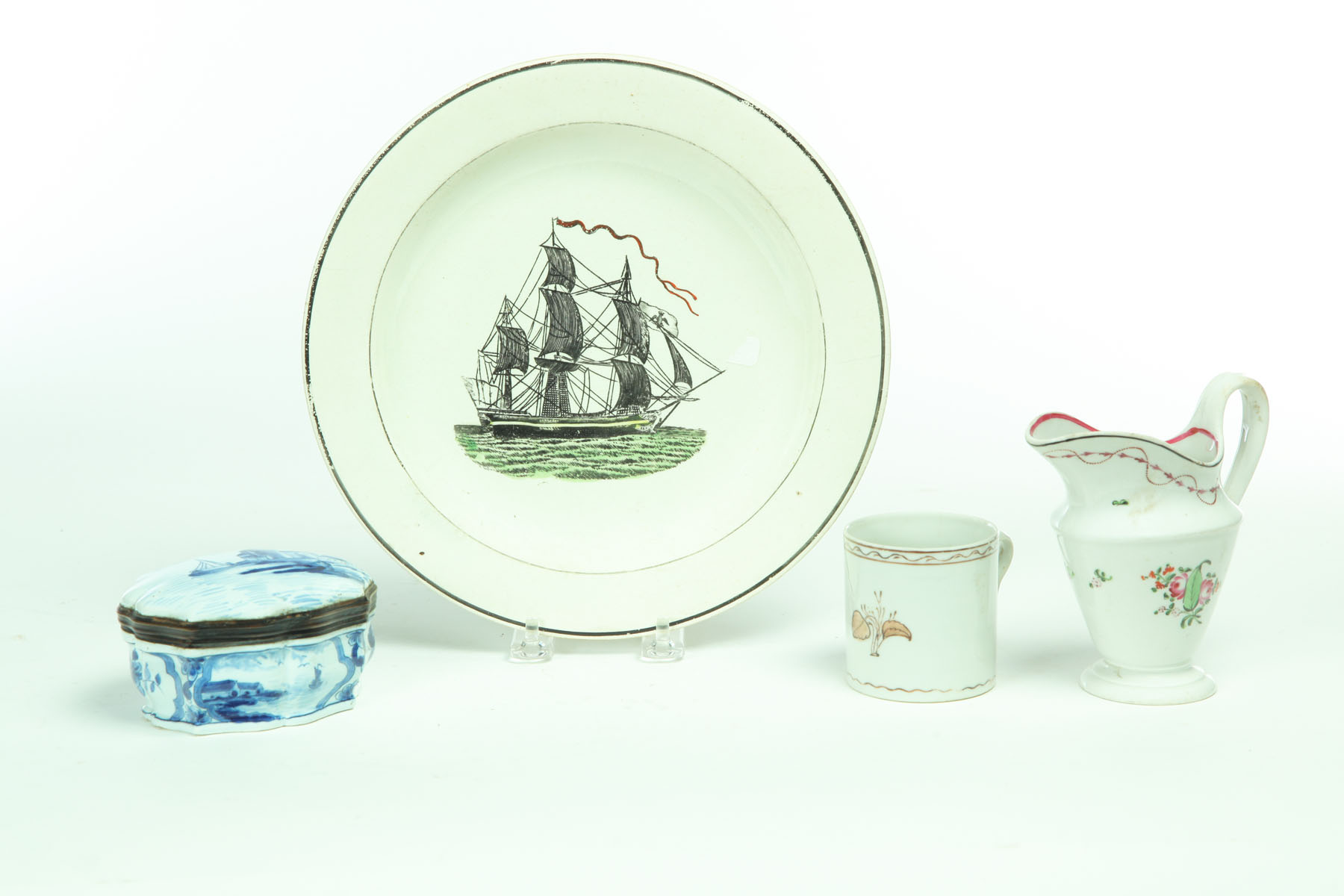 FOUR PIECES INCLUDING TRANSFERWARE AND