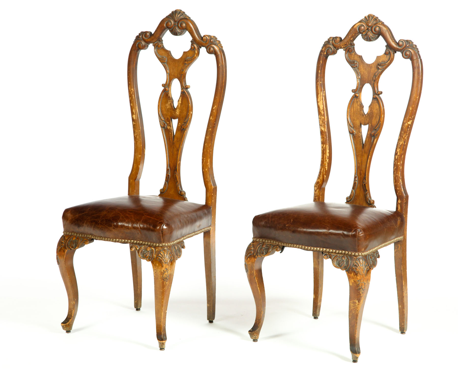 SET OF FOUR SIDE CHAIRS.  Continental