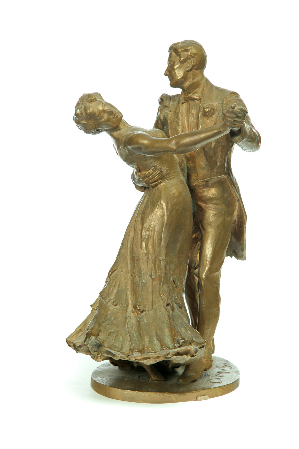 BRONZE WALTZING COUPLE AFTER CARL