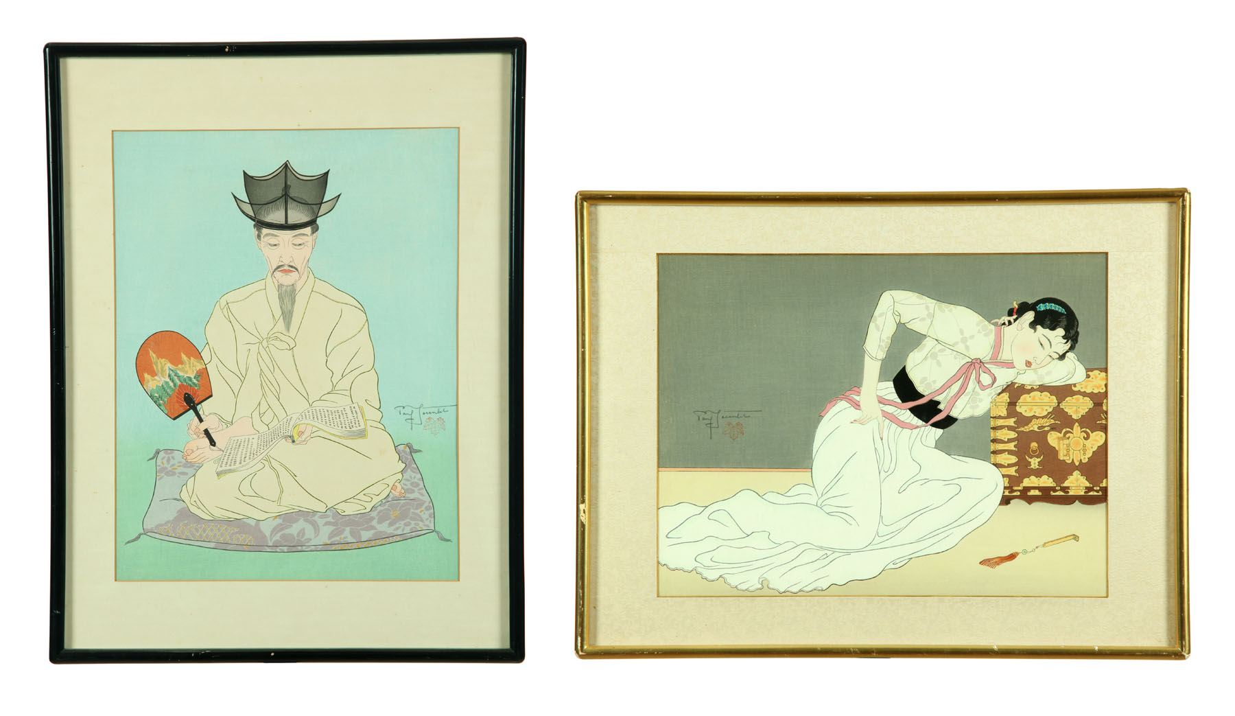 TWO WOODBLOCK PRINTS BY PAUL JACOULET 113711