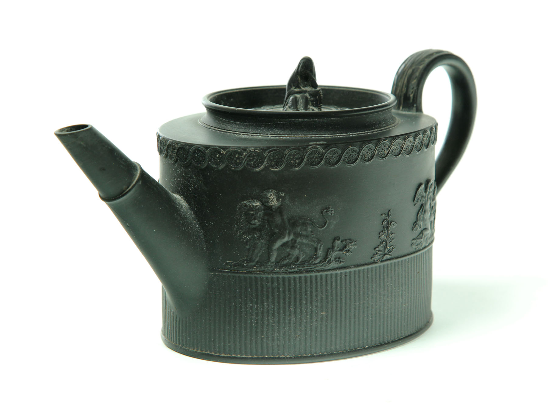 BASALT TEAPOT England late 18th early 11371f