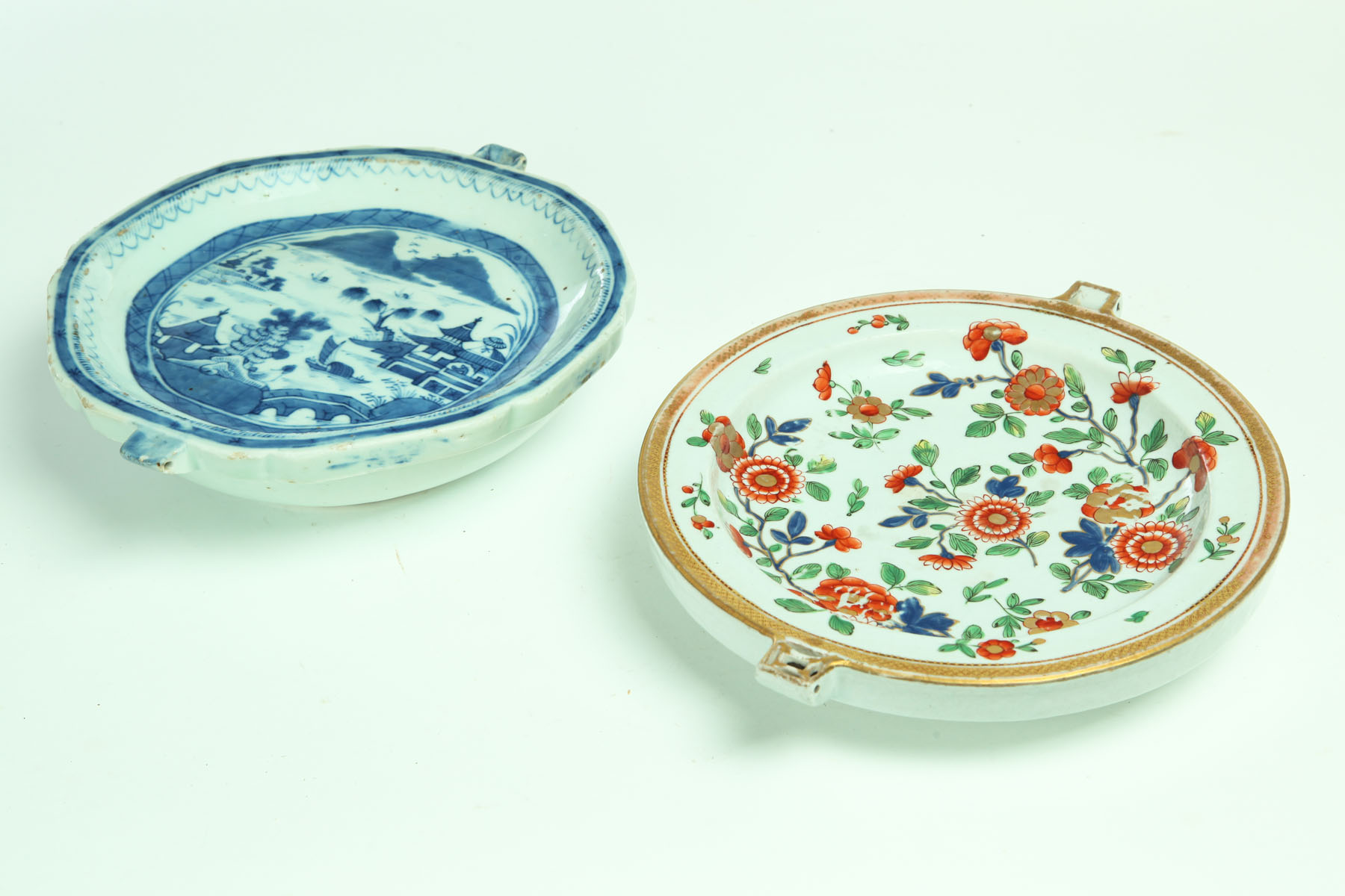 TWO WARMING PLATES.  China  20th
