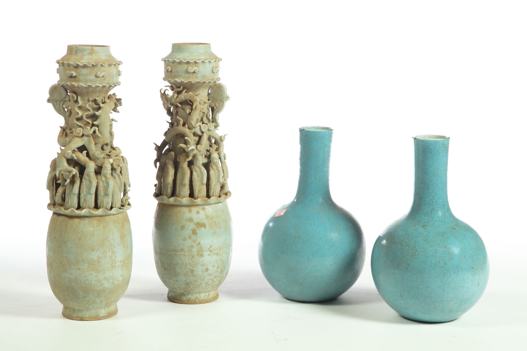 TWO PAIR OF VASES.  China  20th