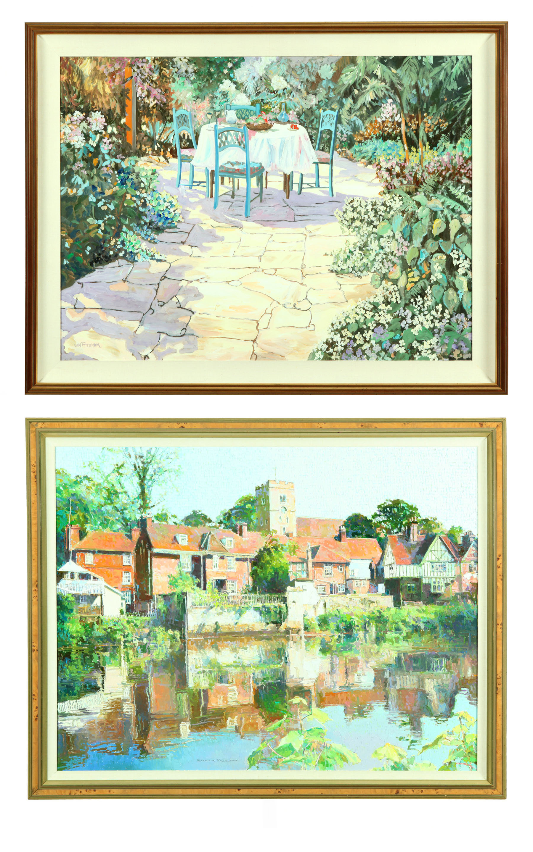 TWO LANDSCAPE PAINTINGS English 11377e