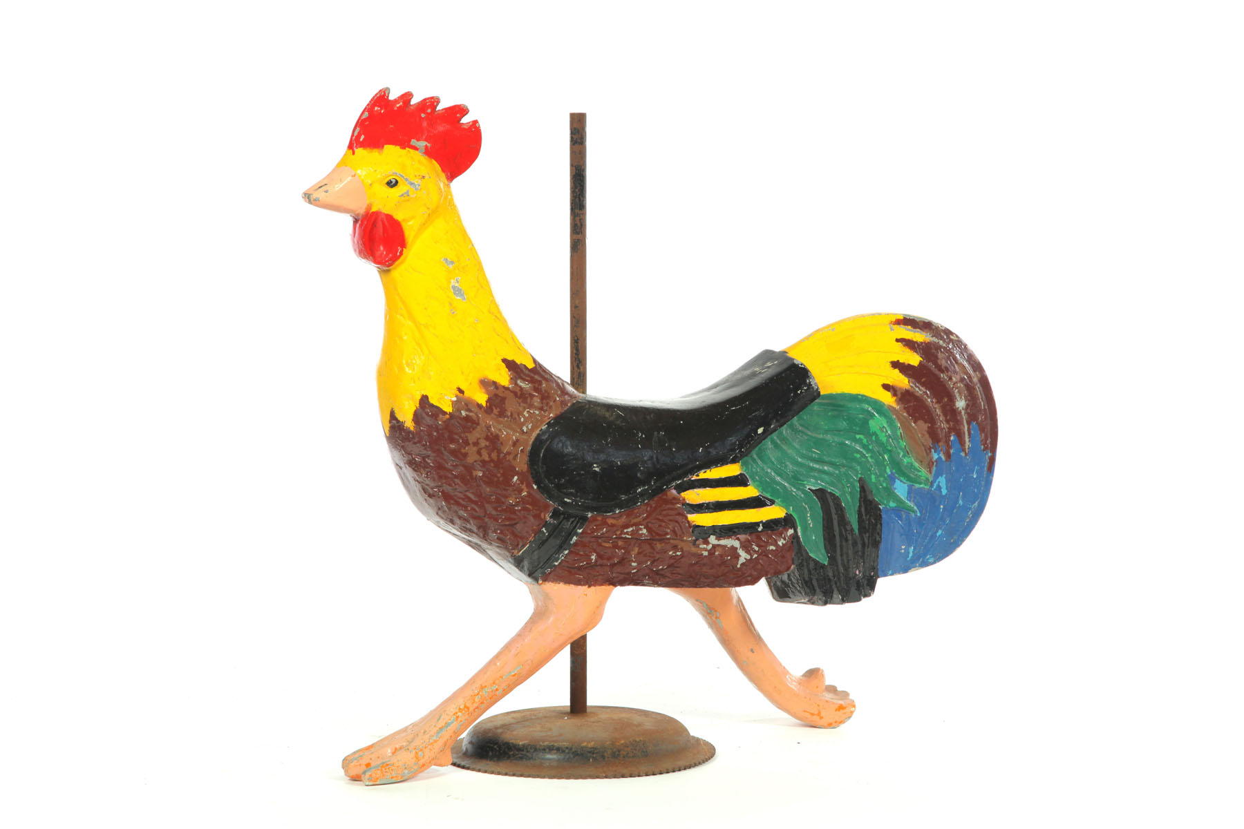 CAROUSEL ROOSTER.  Late 19th-early