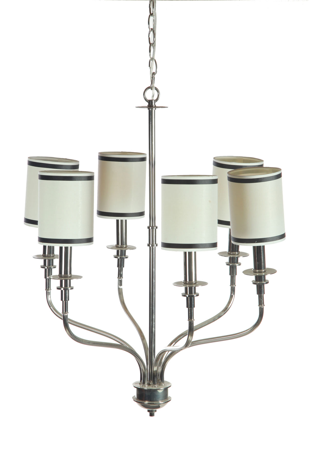 EIGHT MODERN CHANDELIERS WITH SCONCES  1137ea